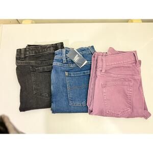 Lot of 3 Girls size 12 jeans - GAP and Lands End - Blue Black Gray